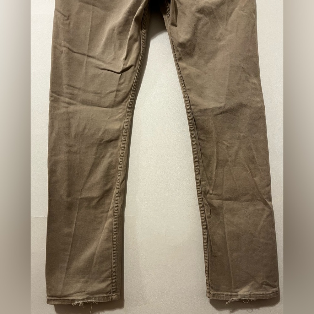 LEVI’S 501 Original Fit Twill Mens Jeans 34x32 Straight Leg Tan - Picture 8 of 12